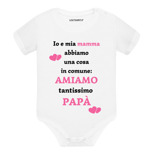 Body neonato manica corta - io, e